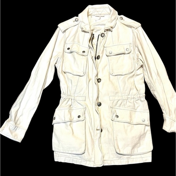 Free People Jackets & Blazers - Free People Cream Utility Jacket